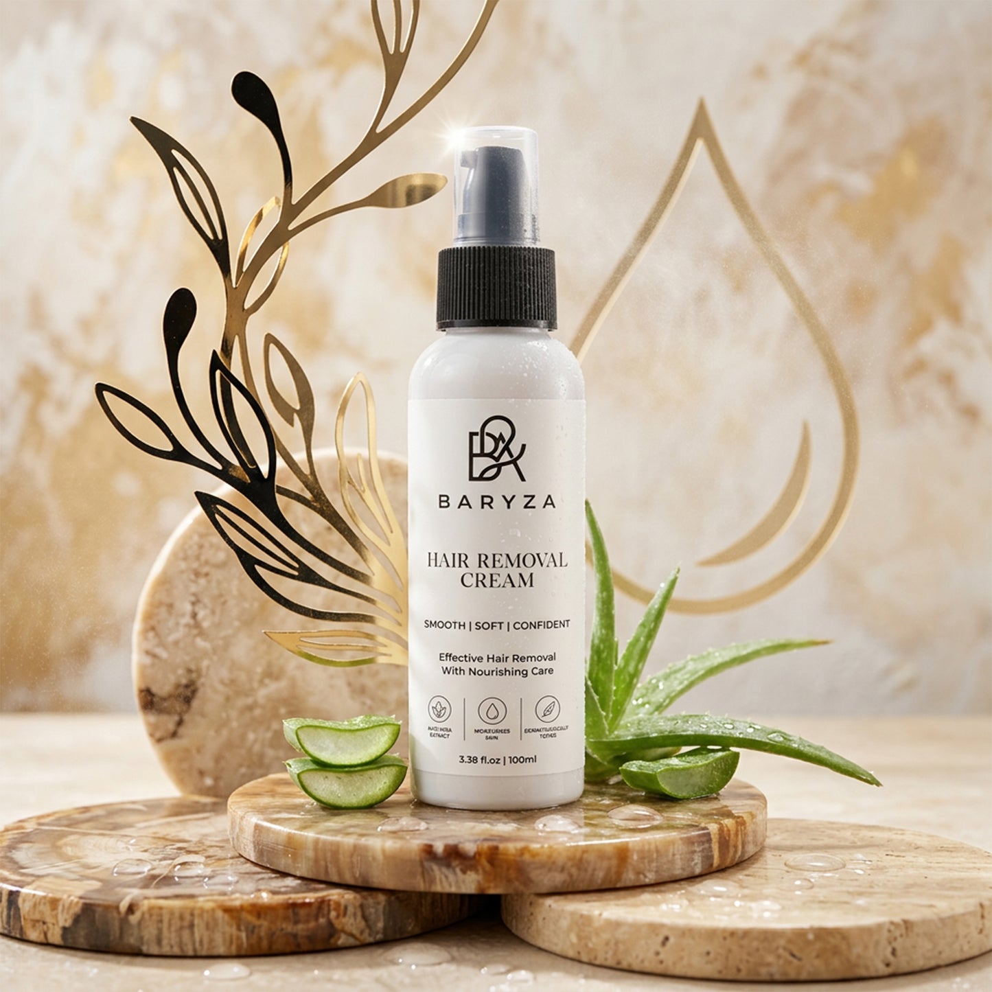 BARYZA Hair Removal Cream with Aloe Vera & Vitamin E