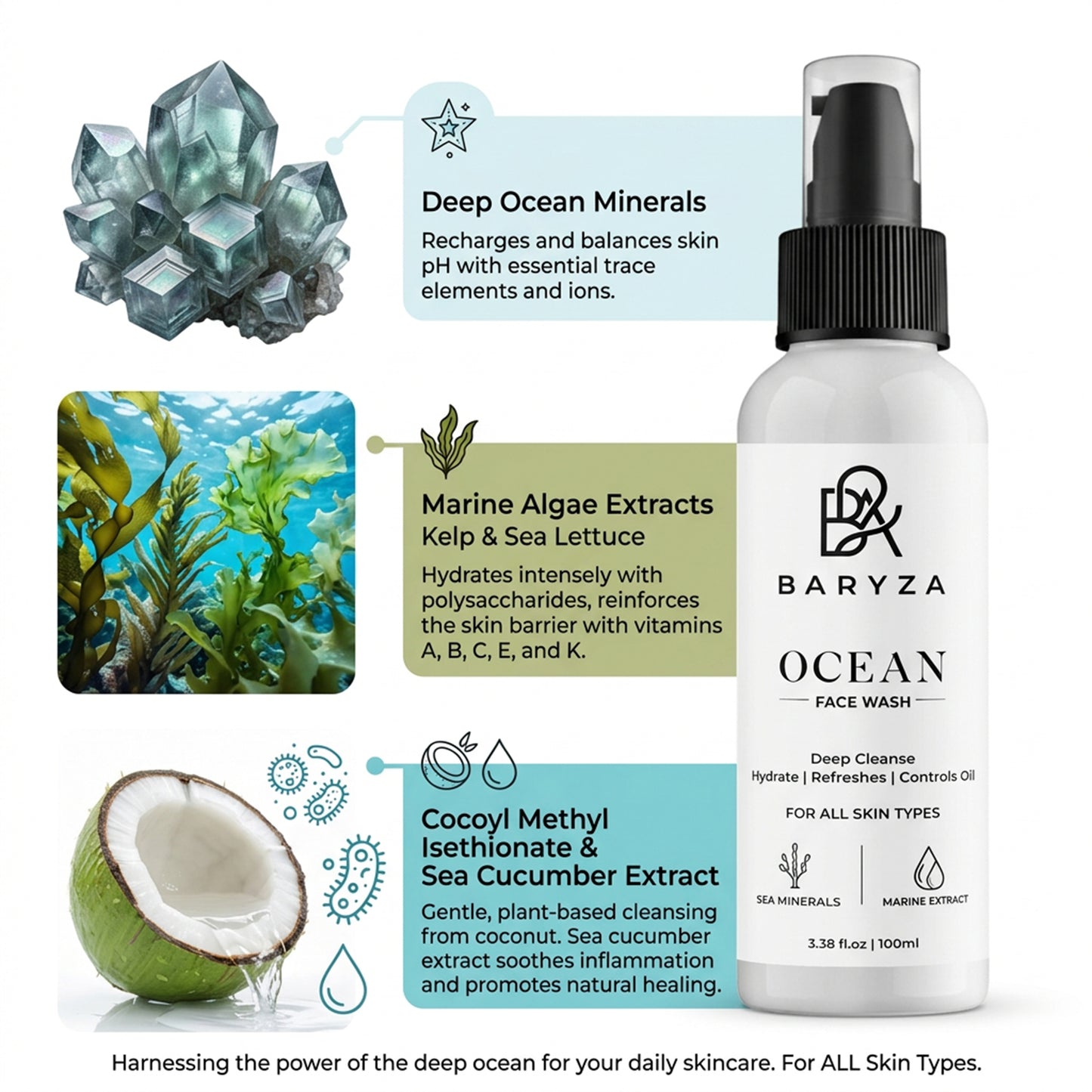 BARYZA Ocean Face Wash with Sea Minerals